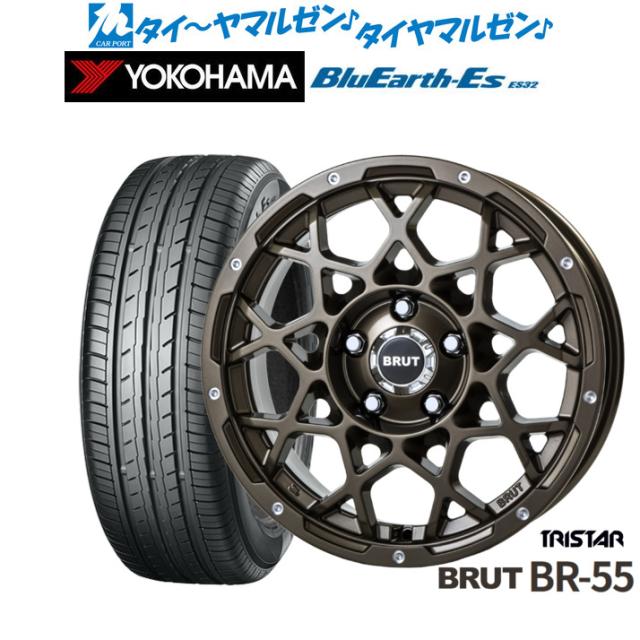 トライスター BRUT BR-55 16インチ 6.5J ヨコハマ BluEarth-ES ブルーアースイーエス ES32 215/60R16 サマータイヤ ホイール4本セット