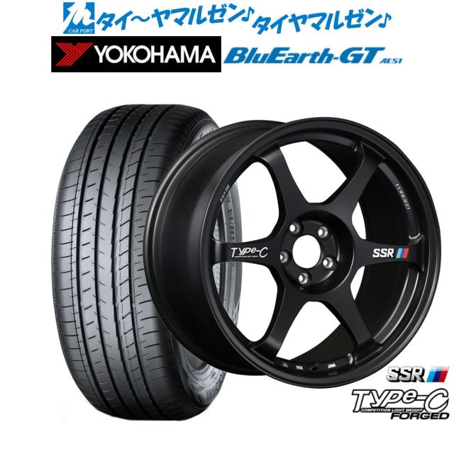 タナベ SSR Type-C FORGED 17インチ 7.5J ヨコハマ BluEarth ブルーアース GT (AE51)  205/50R17 サマータイヤ ホイール4本セット