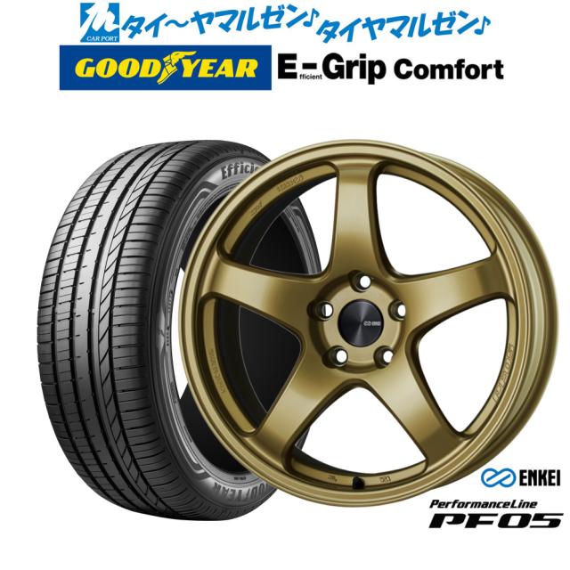 エンケイ PF05 19インチ 8.0J グッドイヤー エフィシエント グリップ コンフォート 235/35R19 サマータイヤ ホイール4本セット
