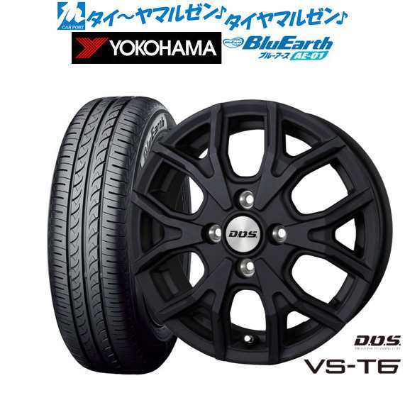 BADX DOS(DOS) VS-T6 15インチ 4.5J ヨコハマ BluEarth ブルーアース (AE-01) 165/55R15 サマータイヤ ホイール4本セット