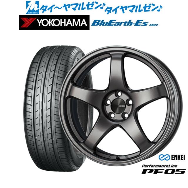 エンケイ PF05 18インチ 7.5J ヨコハマ BluEarth-ES ブルーアースイーエス ES32 215/45R18 サマータイヤ ホイール4本セット