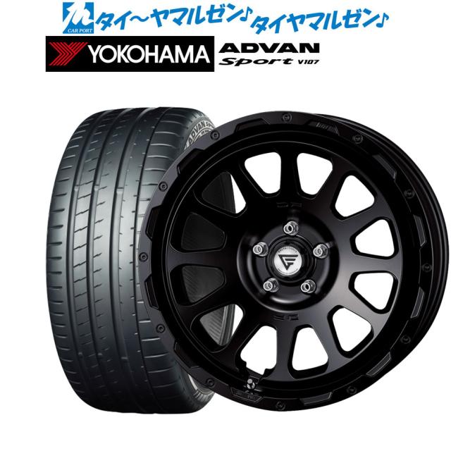 FORCE デルタフォース OVAL(オーバル) 18インチ 8.0J ヨコハマ ADVAN アドバン Sport (V107) 205/40R18 サマータイヤ ホイール4本セット