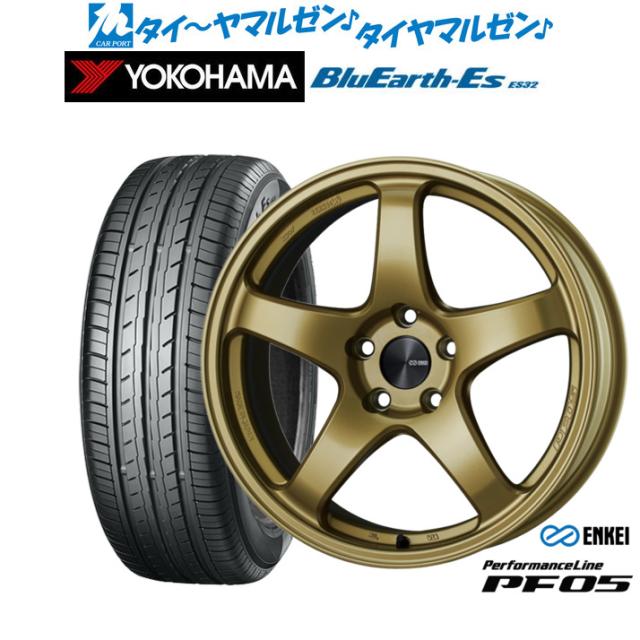 エンケイ PF05 18インチ 7.5J ヨコハマ BluEarth-ES ブルーアースイーエス ES32 225/50R18 サマータイヤ ホイール4本セット
