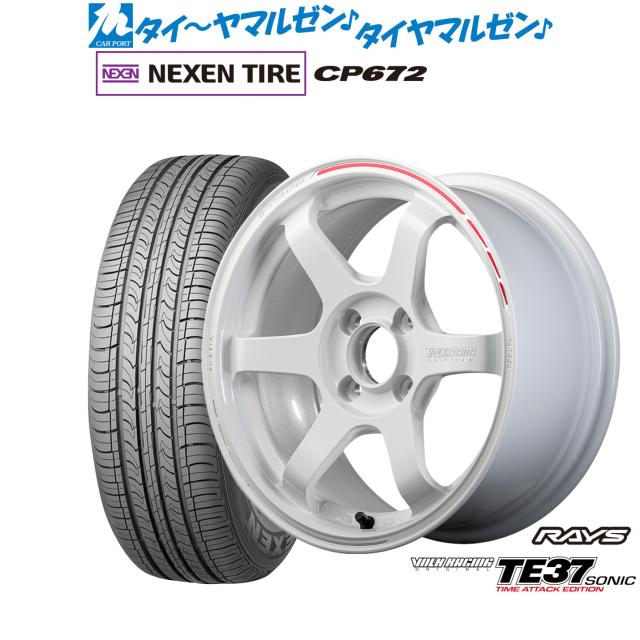 レイズ ボルクレーシング TE37 SONIC(ソニック) TIME ATTACK EDITION 16インチ 6.5J NEXEN ネクセン CP672 195/55R16 サマータイヤ ホイール4本セット