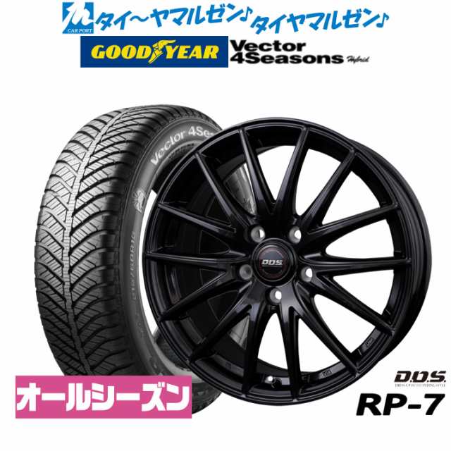 BADX DOS(DOS) RP-7 16インチ 6.5J グッドイヤー VECTOR ベクター 4Seasons ハイブリッド 195/65R16 オールシーズンタイヤ ホイール4