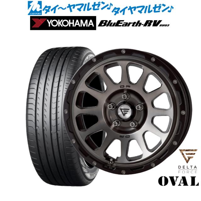 DELTA FORCE OVAL 8.0J-17インチ (35) 5H/PCD114.3 MAT BLACK ホイール4本