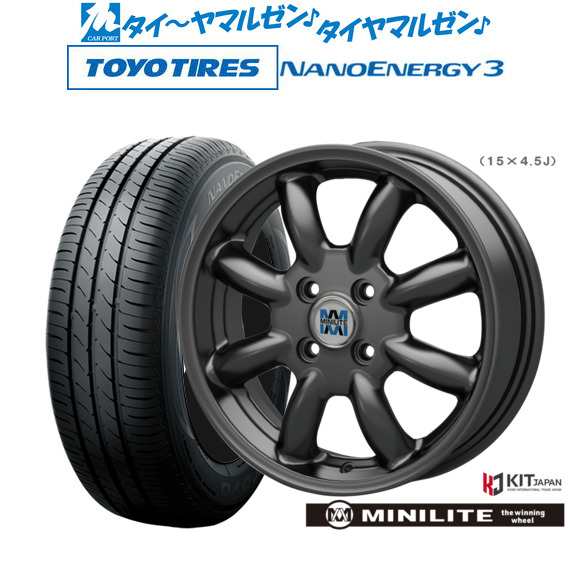 ミニライト 14インチ 4.5J トーヨータイヤ NANOENERGY ナノエナジー 3  155/55R14 サマータイヤ ホイール4本セットの通販は