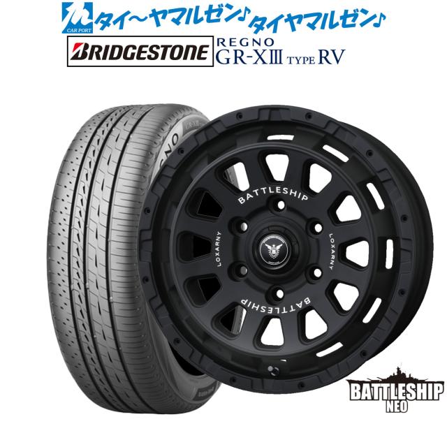 BADX ロクサーニ バトルシップ NEO(ネオ) 16インチ 6.5J ブリヂストン REGNO レグノ GR-XIII(GR-X3) TYPE RV 215/65R16 サマータイヤ ホイール4本セット