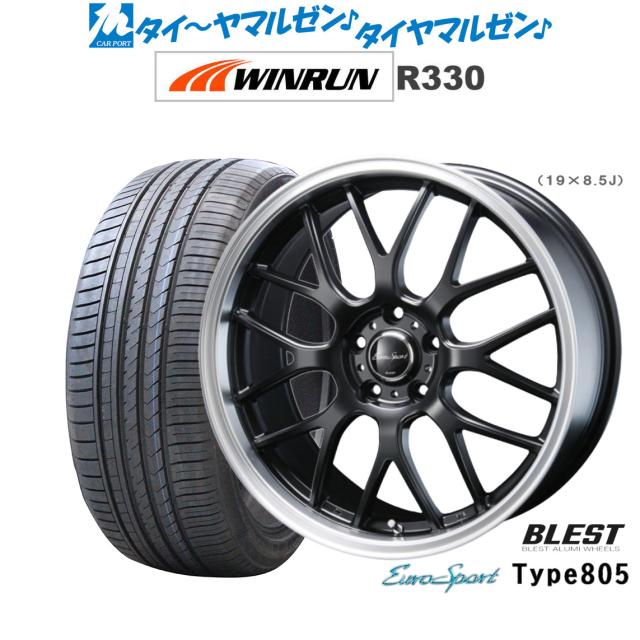 ニューレイトン ユーロスポーツ タイプ 805 セミグロスブラック 17インチ 7.0J WINRUN ウインラン R330 215/50R17 95W XL サマータイヤ ホイール4本セット