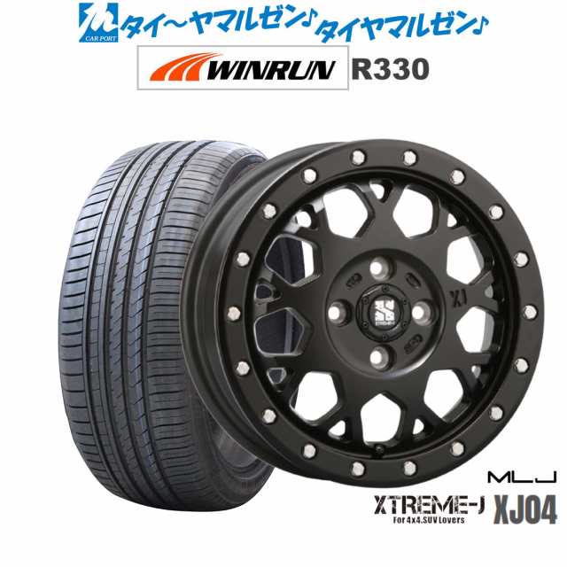 サマータイヤ ホイール4本セット MLJ エクストリーム XJ04 サテンブラック 16インチ 6.5J WINRUN ウインラン R330 195/65R16 92H