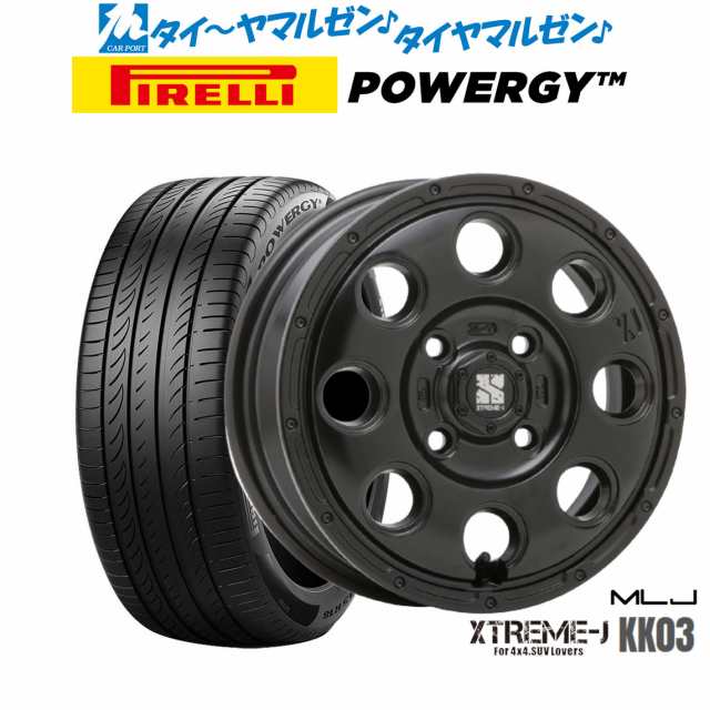 MLJ エクストリーム KK03 15インチ 4.5J ピレリ POWERGY (パワジー) 165/55R15 サマータイヤ ホイール4本セット