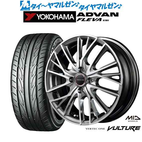 MID ヴァーテック ワン ヴァルチャー 15インチ 5.5J ヨコハマ ADVAN アドバン フレバ V701 205/50R15 サマータイヤ  ホイール4本セット｜au PAY マーケット