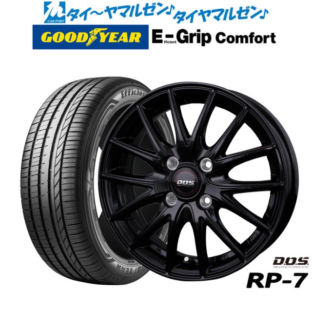 BADX D,O,S(DOS) RP-7 15インチ 5.5J グッドイヤー エフィシエント グリップ コンフォート 195/65R15 サマータイヤ ホイール4本セット
