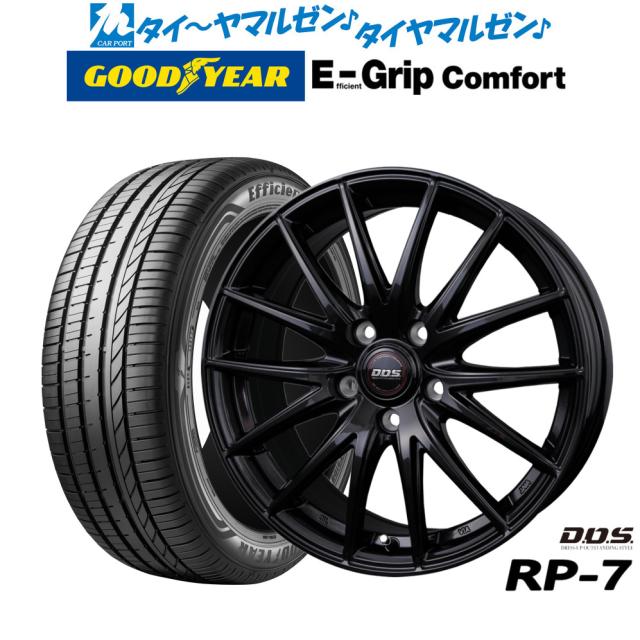 BADX D,O,S(DOS) RP-7 15インチ 6.0J グッドイヤー エフィシエント グリップ コンフォート 195/65R15 サマータイヤ ホイール4本セット