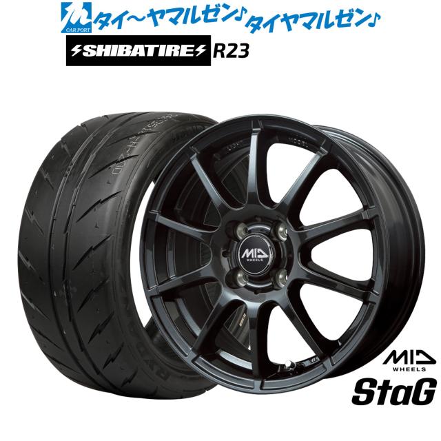 MID ホイールズ スタッグ 16インチ 6.0J SHIBATIRE シバタイヤ 280 