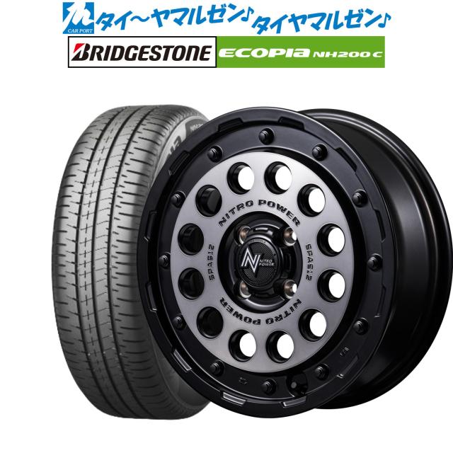 MID ナイトロパワー H12 ショットガン 14インチ 4.5J ブリヂストン ECOPIA エコピア NH200C 165/70R14 サマータイヤ ホイール4本セット