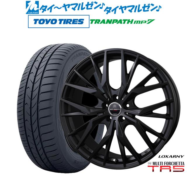 BADX ロクサーニ マルチフォルケッタ TR5 Black Edition 18インチ 7.5J トーヨータイヤ トランパス TRANPATH mp7 225/55R18 サマータイヤ ホイール4本セット