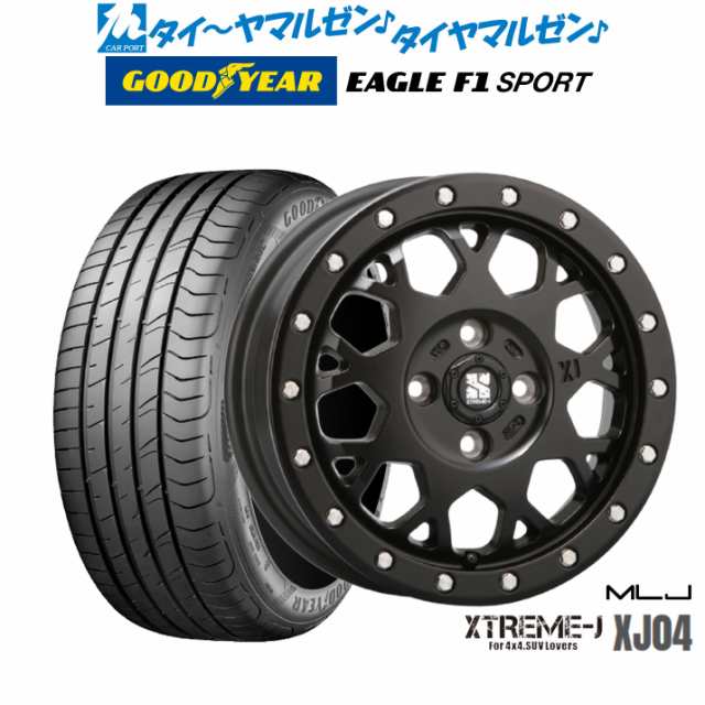 サマータイヤ ホイール4本セット MLJ エクストリーム XJ04 サテンブラック 16インチ 6.5J グッドイヤー イーグル F1 SPORT 195/50R16 84V