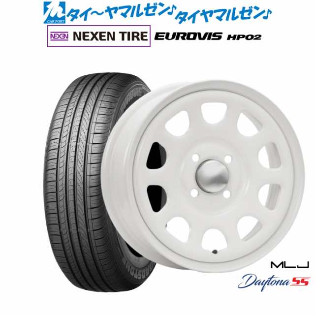 MLJ デイトナ SS 14インチ 5.0J NEXEN ネクセン ロードストーン ユーロビズ HP02 155/65R14 サマータイヤ ホイール4本セット