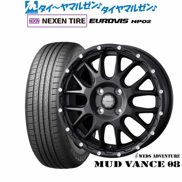 ウェッズ アドベンチャー マッドヴァンス 08 14インチ 4.5J NEXEN ネクセン ロードストーン ユーロビズ HP02 155/65R14 サマータイヤ ホ