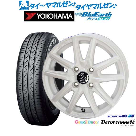 KYOHO カワイイデコル デコルカヌレ 14インチ 4.5J ヨコハマ BluEarth ブルーアース (AE-01) 155/65R14 サマータイヤ ホイール4本セット