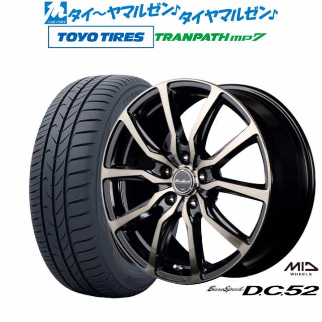 MID ユーロスピード D.C.52 16インチ 6.5J トーヨータイヤ トランパス mp7 205/60R16 サマータイヤ ホイール4本セット