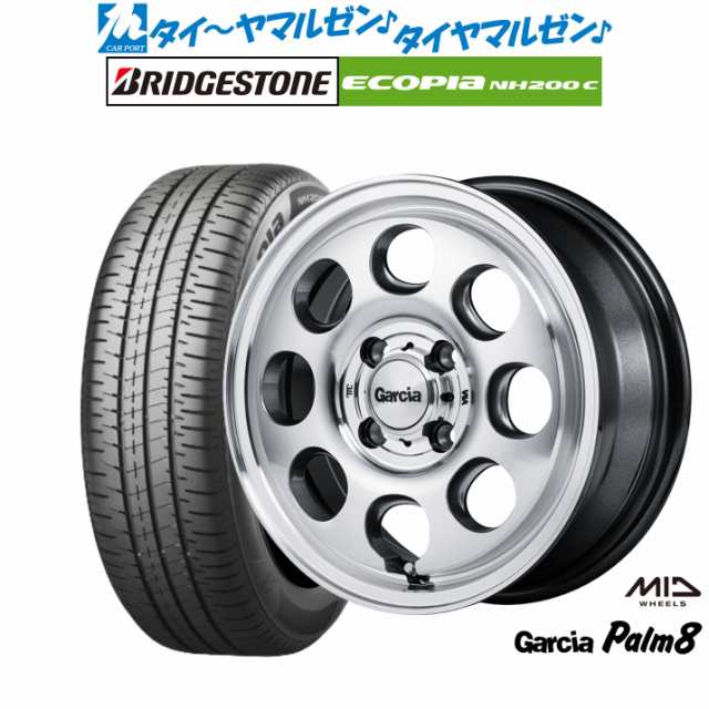 MID ガルシア Palm8 14インチ 4.5J ブリヂストン ECOPIA エコピア NH200C 165/60R14 サマータイヤ ホイール4本セット