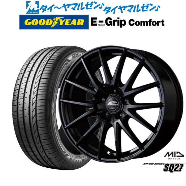 MID シュナイダー SQ27 17インチ 7.0J グッドイヤー エフィシエント グリップ コンフォート 195/45R17 サマータイヤ ホイール4本セット