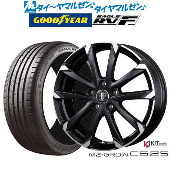 コーセイ MZ-GROW C52S 18インチ 7.5J グッドイヤー イーグル RV-F(RVF) 215/55R18 サマータイヤ ホイール4本セット