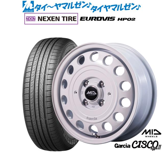 MID ホイールズ ガルシア シスコ Type2 14インチ 4.5J NEXEN ネクセン ロードストーン ユーロビズ HP02 155/65R14 サマータイヤ ホイール4本セット