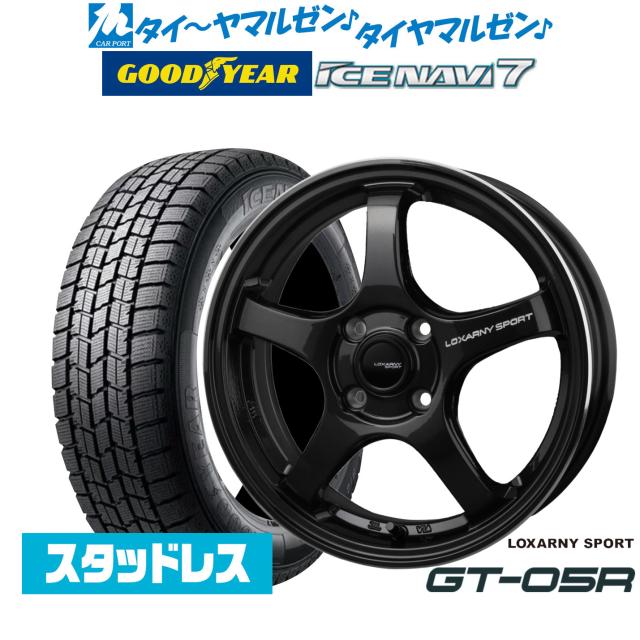 BADX ロクサーニスポーツ GT-05R 16インチ 6.0J グッドイヤー ICE NAVI アイスナビ 7 日本製 205/55R16 スタッドレスタイヤ ホイール4本セット