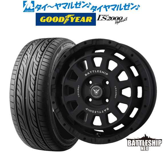 BADX ロクサーニ バトルシップ NEO(ネオ)(4-100) 15インチ 4.5J グッドイヤー イーグル LS2000 ハイブリッド2(HB2) 165/55R15 サマータイ