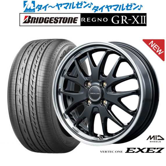 MID ヴァーテック ワン EXE7 15インチ 5.5J ブリヂストン REGNO レグノ GR-XII 185/60R15 サマータイヤ ホイール4本セット