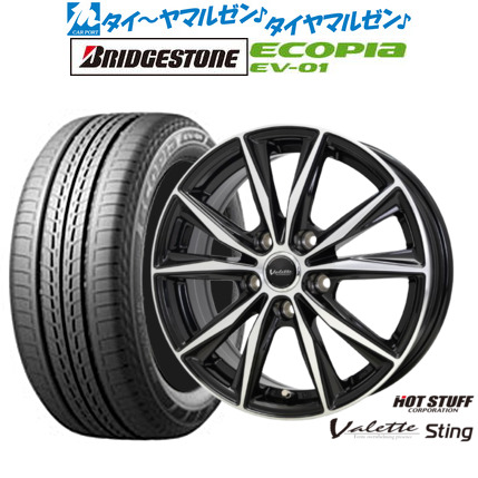 ホットスタッフ ヴァレット スティング 15インチ 6.0J ブリヂストン ECOPIA エコピア EV-01 185/65R15 サマータイヤ ホイール4本セット