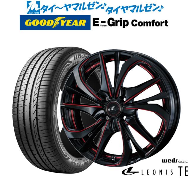 【80/70ノア，ヴォクシー】weds RIZLEY 18インチアルミホイール＆グッドイヤータイヤ 4本 ウェッズ ライツレーKC 4本セット ホイール マークX 130系 0040526