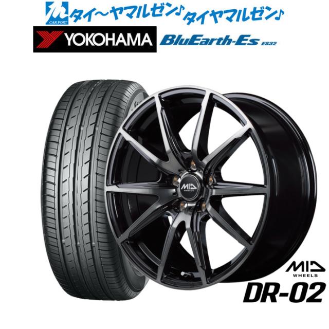 MID ホイールズ DR-02 16インチ 6.5J ヨコハマ BluEarth-ES ブルーアースイーエス ES32 195/50R16 サマータイヤ ホイール4本セット