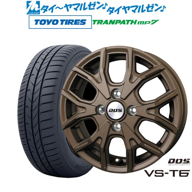 BADX D,O,S(DOS) VS-T6 14インチ 4.5J トーヨータイヤ トランパス TRANPATH mp7  165/65R14 サマータイヤ ホイール4本セット