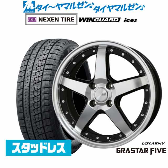 BADX ロクサーニ グラスターファイブ 16インチ 6.0J NEXEN ネクセン WINGUARD ウインガード ice 2 205/60R16 スタッドレスタイヤ ホイー