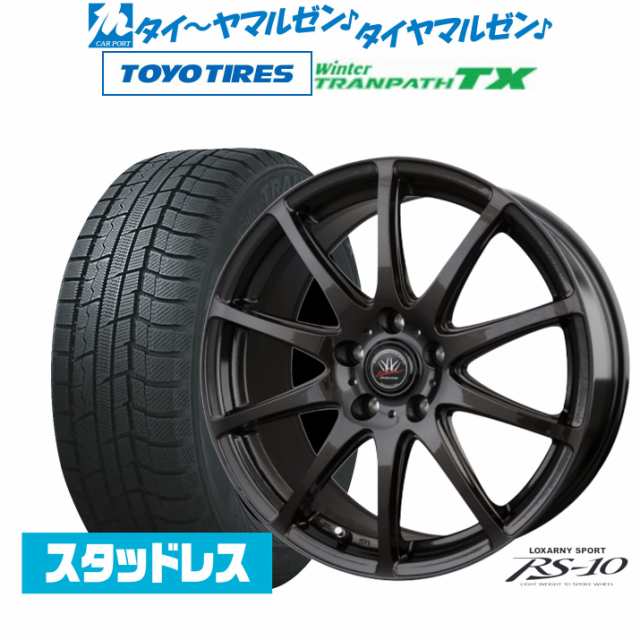 【2023年製】BADX ロクサーニスポーツ RS-10 16インチ 6.5J トーヨータイヤ ウィンタートランパス TX 195/60R16 スタッドレスタイヤ ホイ