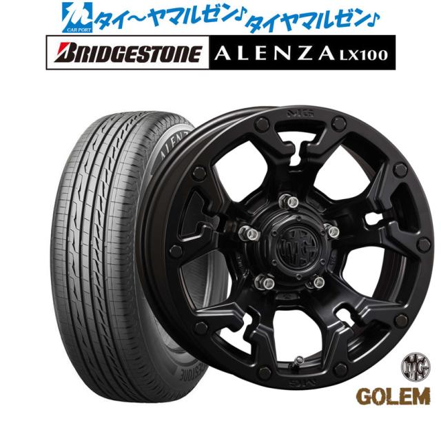 サマータイヤ ホイール4本セット クリムソン MG ゴーレム マットブラック 17インチ 7.0J ブリヂストン ALENZA アレンザ LX100 235/65R17 108H XLの通販は 110,500円