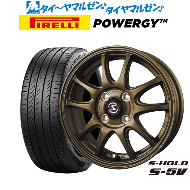 BADX エスホールド S-5V 15インチ 4.5J ピレリ POWERGY (パワジー) 165/55R15 サマータイヤ ホイール4本セット