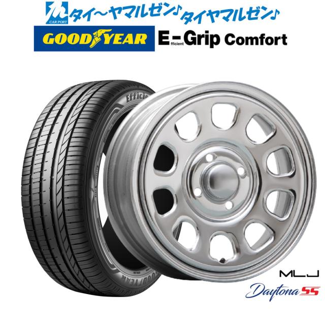 MLJ デイトナ SS 14インチ 5.0J グッドイヤー エフィシエント グリップ コンフォート 165/55R14 サマータイヤ ホイール4本セット 51,132円