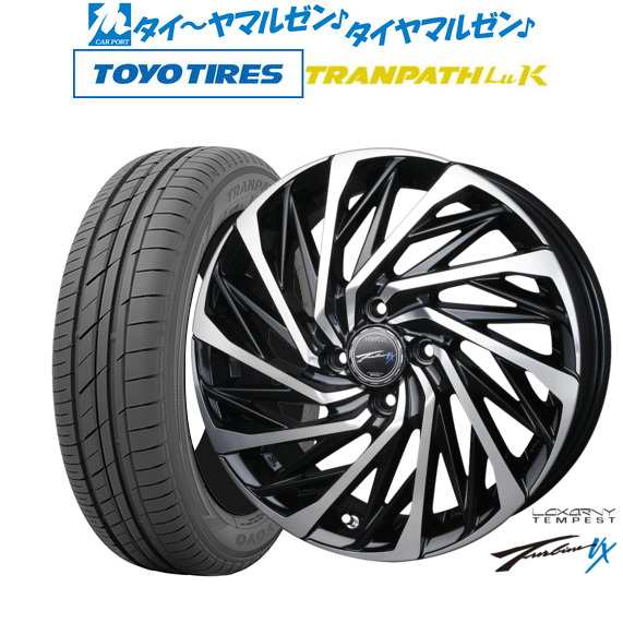 BADX ロクサーニ テンペストタービンVX ブラックポリッシュ 16インチ 5.5J トーヨータイヤ トランパス LuK 165/45R16 74W XL サマータ