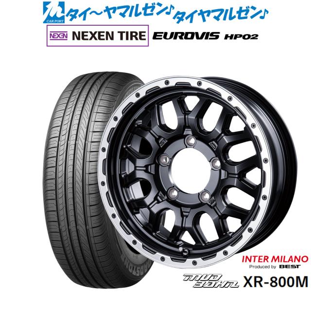 インターミラノ マッドバーン XR-800M 16インチ 5.5J NEXEN ネクセン ロードストーン ユーロビズ HP02 215/65R16 サマータイヤ ホイール4本セット