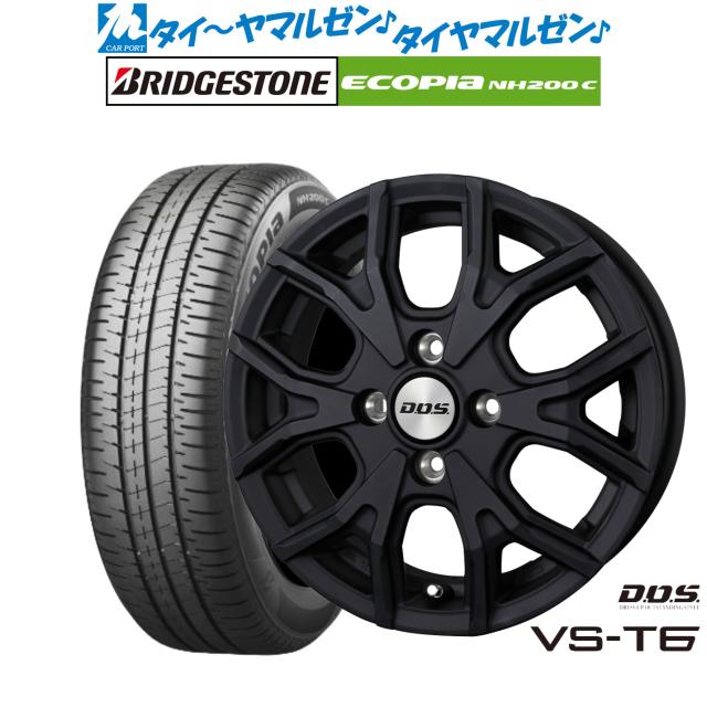 BADX DOS(DOS) VS-T6 15インチ 4.5J ブリヂストン ECOPIA エコピア NH200C 165/60R15 サマータイヤ ホイール4本セット