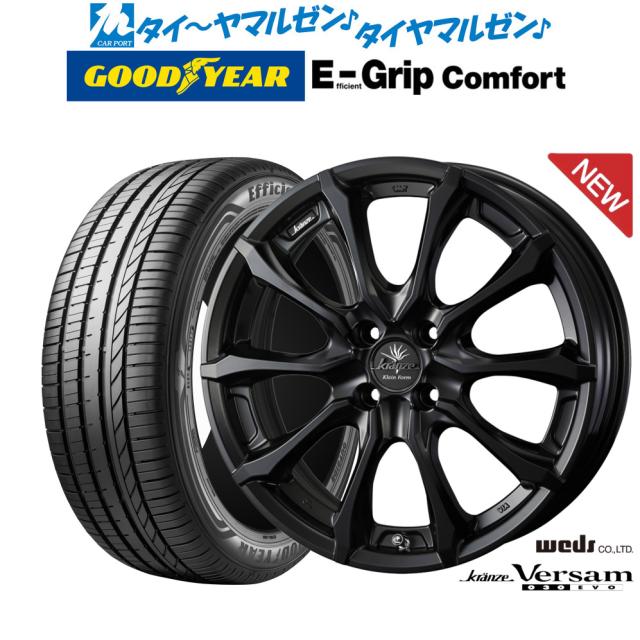ウェッズ クレンツェ ヴェルサム 030EVO 17インチ 6.5J グッドイヤー エフィシエント グリップ コンフォート 215/45R17 サマータイヤ ホイール4本セット