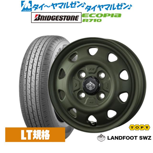 三菱純正 12inch 3.5j × BRIDGESTONE 145R12 6PR LT PCD100 4穴 ミニキャブバン ミニキャブトラックに トピー ランドフット SWZ 12インチ 3.5J ブリヂストン ECOPIA エコピア