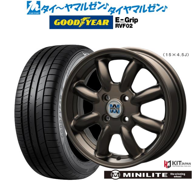 ミニライト 14インチ 4.5J グッドイヤー エフィシエント グリップ RVF02 155/65R14 サマータイヤ ホイール4本セットの通販は