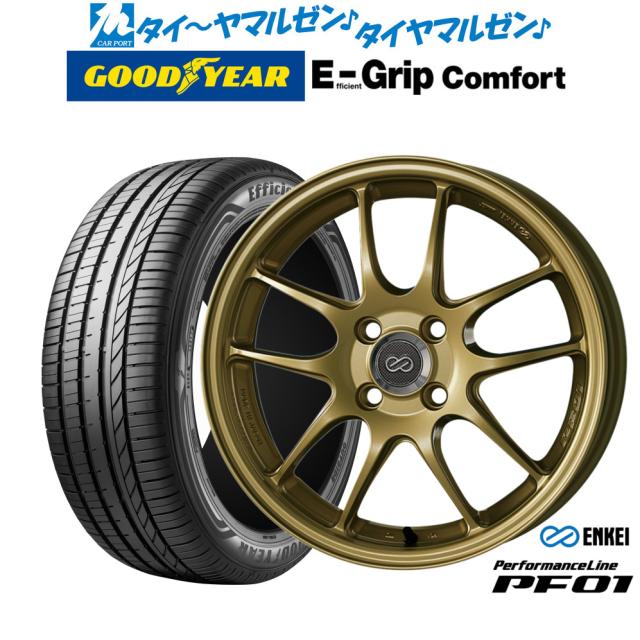 エンケイ PF01 16インチ 5.0J グッドイヤー エフィシエント グリップ コンフォート 165/50R16 サマータイヤ ホイール4本セット