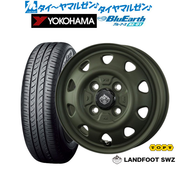 サマータイヤ ホイール4本セット トピー ランドフット SWZ ヨコハマ BluEarth-ES ブルーアースイーエス ES32 165/65R14 トピー ランドフット SWZ 12インチ 3.5J ブリヂストン ECOPIA エコピア